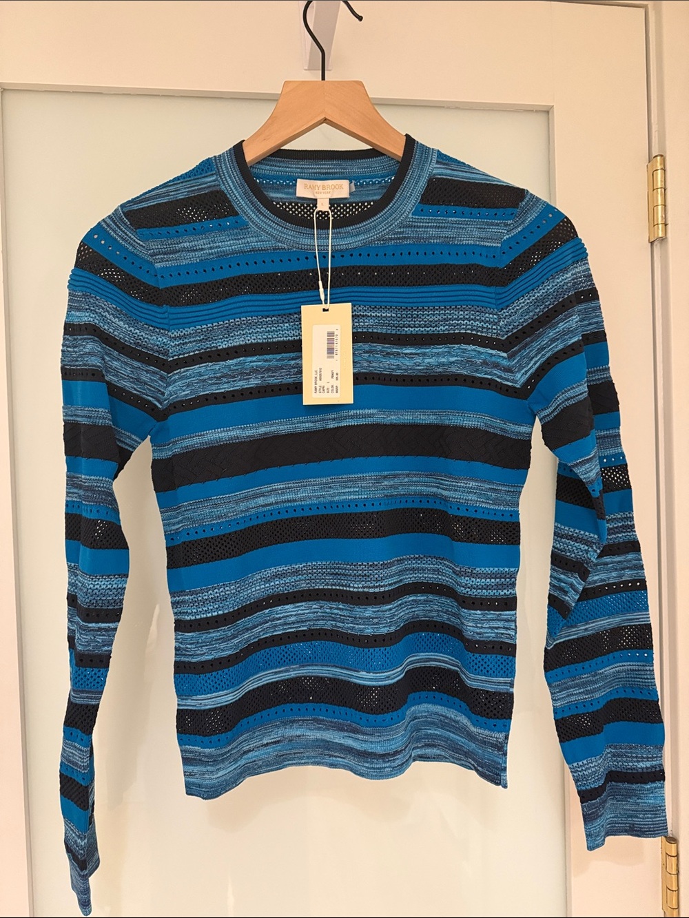 Ramy Brook NWT - Blue & Black Striped Women’s Sweater